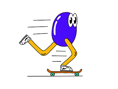 Skater character character design illustration procreate skateboard skating