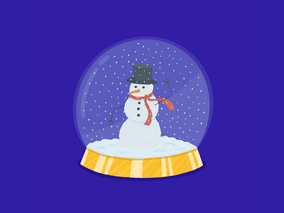 Snowman ☃️ character character design christmas illustration procreate snowglobe snowman texture winter