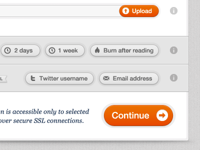 hushly_fnl1 buttons final gray orange twitter ui