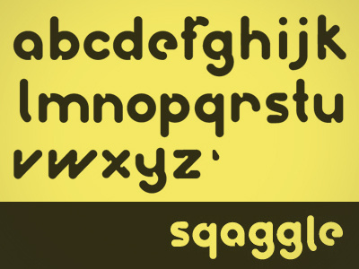 sqaggle font modern type typography yellow