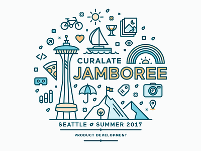 Curalate Jamboree \\ Seattle iconography jamboree logo offsite retreat seattle