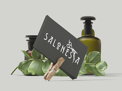 Salonesia barber branding design indonesia logo medan restaurant salon salonesia scissors