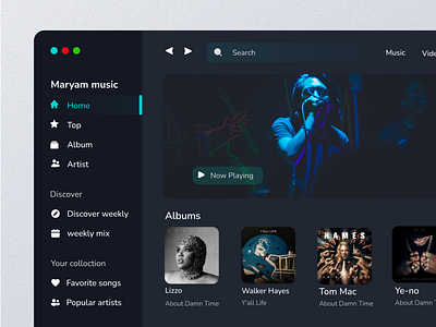 Music Player Dashboard designs branding dashboard graphic design motion graphics music ui