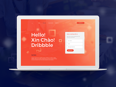 Hello! Xin Chao! Dribbble debut design desktop landing page ui website xin chao