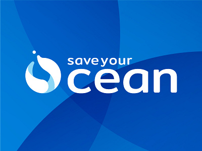 Save Your Ocean brand design designer freelance graphic icon identity logo mark round corner simple symbol