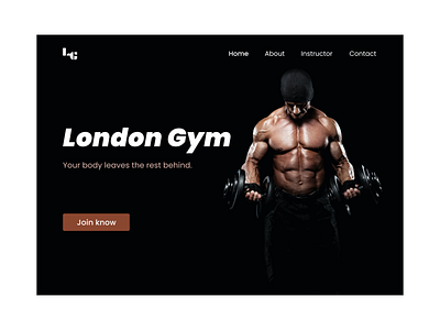 London gym landing page design 3d animation branding graphic design gym logo motion graphics ui uidesign web webdesign