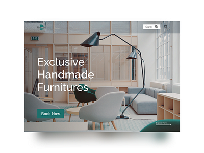 Handmade furnitures landing page logo ui website