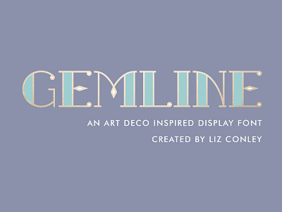 Gemline art deco font inline type type design typeface typography