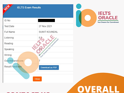 Ielts Student Result best ielts institute in mohali ielts classes ielts result