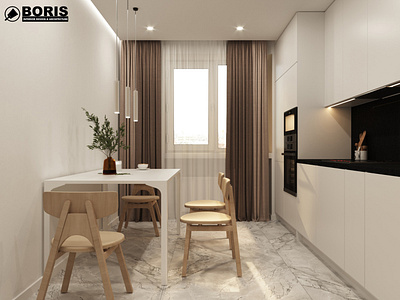 ONE-ROOM APARTMENT RC "RIVER TOWN" INTERIOR DESIGN apartment design apartment interior design design project hallway illustration interior interior architecture interior design interior solution interiors kitchen livingroom loggia visualization wardrobe дизайн интерьера дизайн квартиры интерьер квартиры