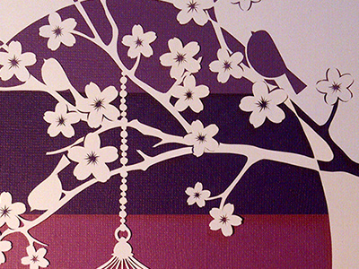 Blossom & Birds Papercut bespoke birds blossom cage day handcut handmade mothers papercut tree