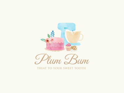Plum Bum branding design iconic logo logo design mark symbols vector