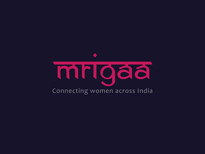 Mrigaa branding design iconic logo logo design mark symbols vector