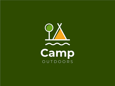 Camp - Outdoors branding design iconic logo logo design mark symbols vector