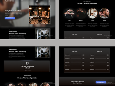 Barbershop Landing Page - Web Design UI