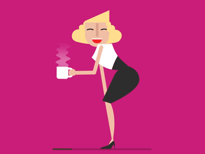 Coffee Booty Dance after animation booty business coffee dance effect funny gif happy woman