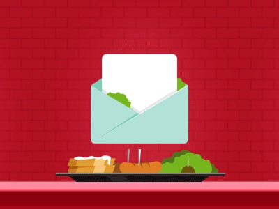 Bon Appétit : Animated GIFs in Email 2d animation email flat foods gif motion graphic tapas vector