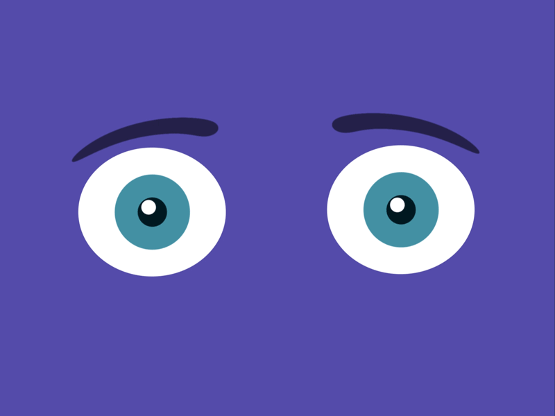 Pressure Eyes 2d animation cartoon design eye flat funny illustrations pressure purple vector
