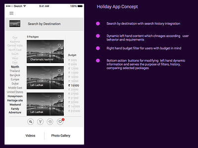 Holiday App Landing Page Concept