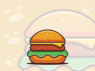 Burger DETAILED LOGO branding design detailed logo graphic design icon illustration logo logo design logos vector
