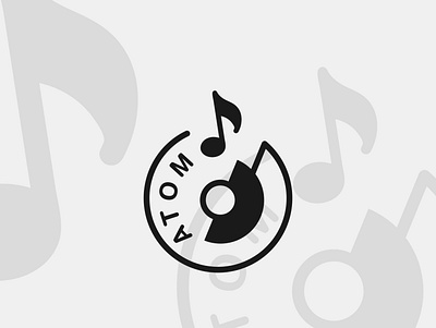ATOM music logo branding design graphic design icon illustration logo logo design ui ux vector