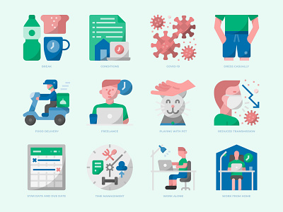 FREE 36 ICONS WORK FROM HOME