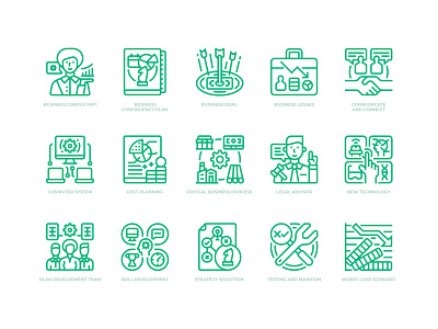 Business Continuity Plan icons