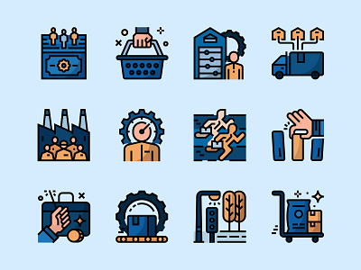 Market Economy Icons Set business icon icon icon design market economy