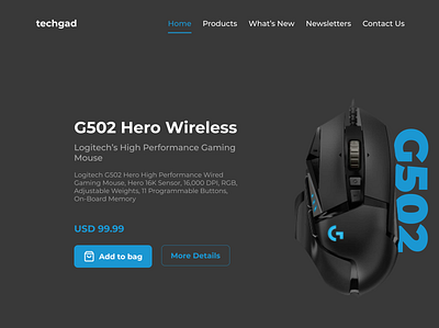 G502 Hero Wireless branding design ui ui design uiux uxdesign