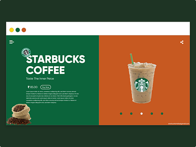 Concept Landing Page for Starbucks!