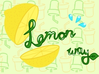 Lemon way stand brand branding logo