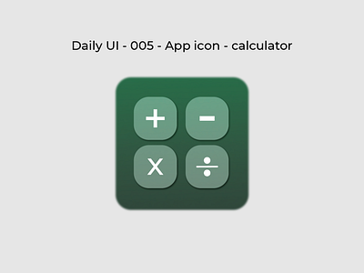 Daily UI 005 - APP ICON - for calculator app appdesign calculator dailyui design graphic design illustration uidesigner