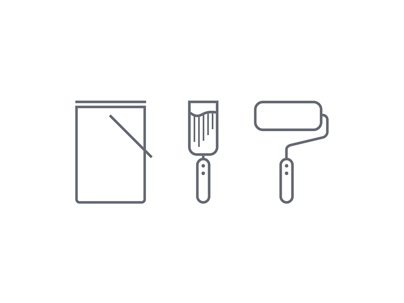The painter's tools icons icon design icons flat flatdesign graphic icondesign iconography handyman tools pictogram vector