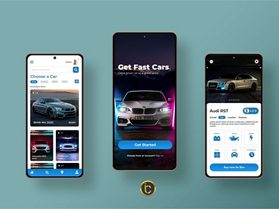 CAR APP app design ui ux web