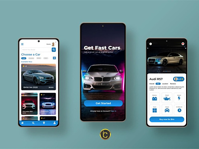 CAR APP app design ui ux web