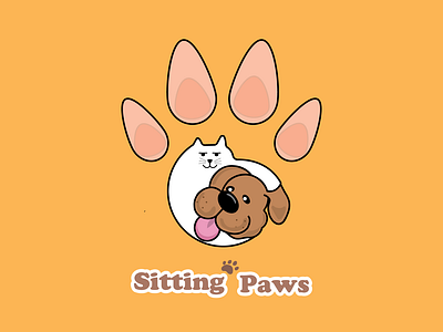 "Sitting Paws" logo project