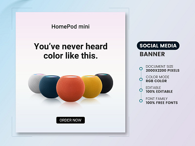 Homepod Mini Social Media Banner