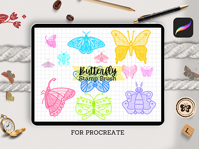 Butterfly Procreate Stamps