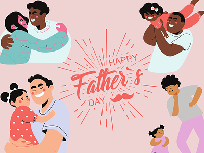 Happy Father's Day canva fathers day illustration