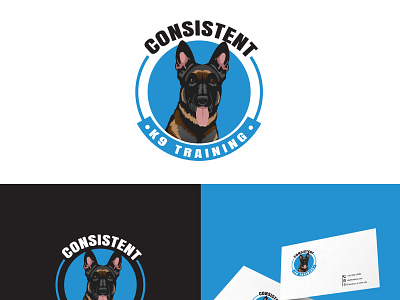 Consistent K9 Dog Training design germon shapered vector logo illustration k9 dog training logo