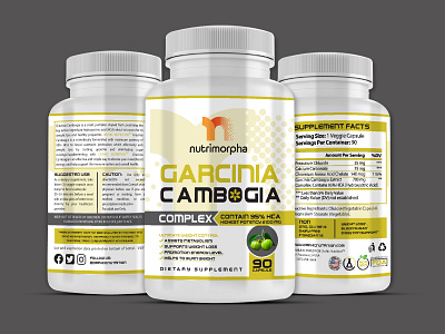 Garcinia Cambogia Label design graphic design label design supplyment