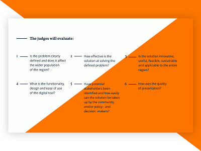 Balkan Connect bold geometric hackathon judges landing page layout minimal orange shapes simple vivid web design