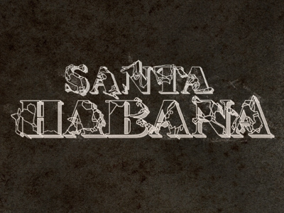 Typographic work for Santa Habana Album bold cd cover cuban melvis santa music singer typography
