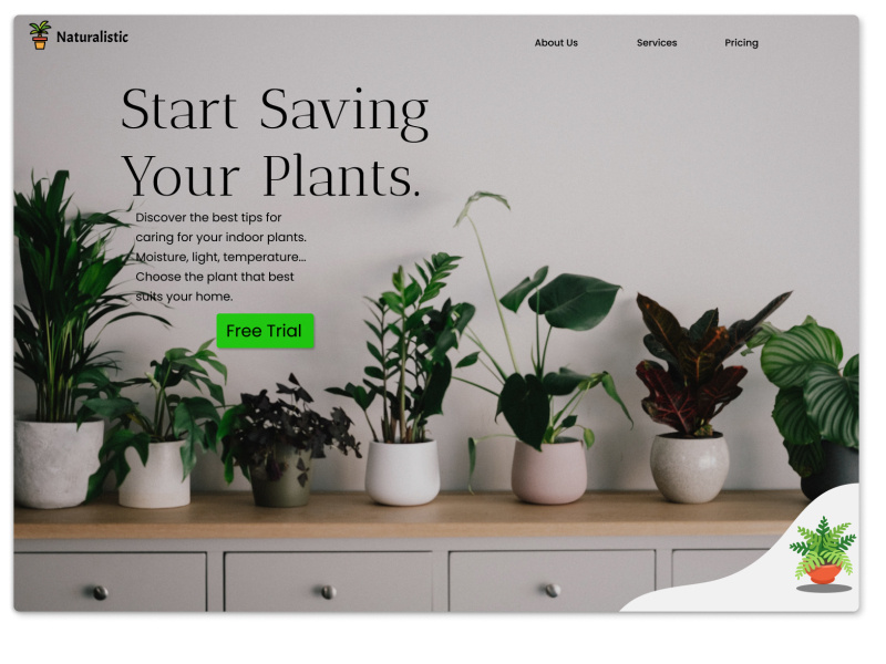 Plant site Landing Page! by Sandesh Kumar Behera on Dribbble