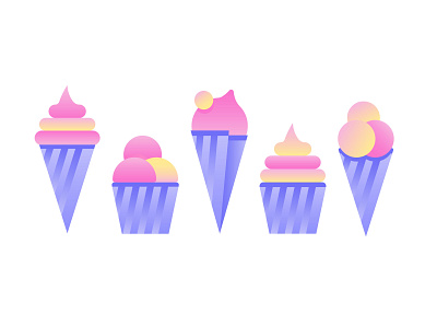 Ice cream icons design icon illustration illustrator vector