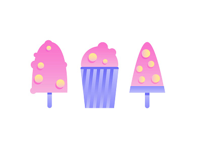 Ice cream icons app design icon illustration illustrator vector