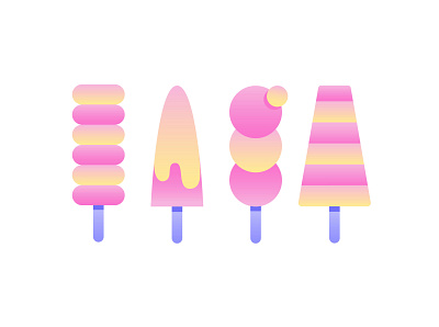 Ice cream Icons app design flat icon illustration illustrator vector