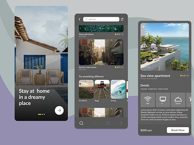 Accomodation app UI