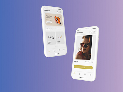 Goggles mobile application ui design