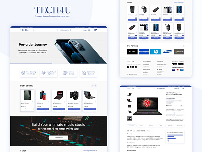 Concept design for an online tech shop branding concept design online shop pc tech shop technology ui ux web web design web shop